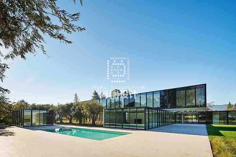 玻璃混凝土现代简约别墅设计