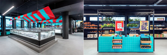 蓝色地中海的超市空间设计